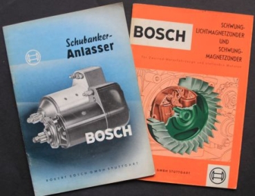 Bosch Schwunglichtmagnetzünder Schubanker Anlasser 1962 Technische Handbücher (9372)